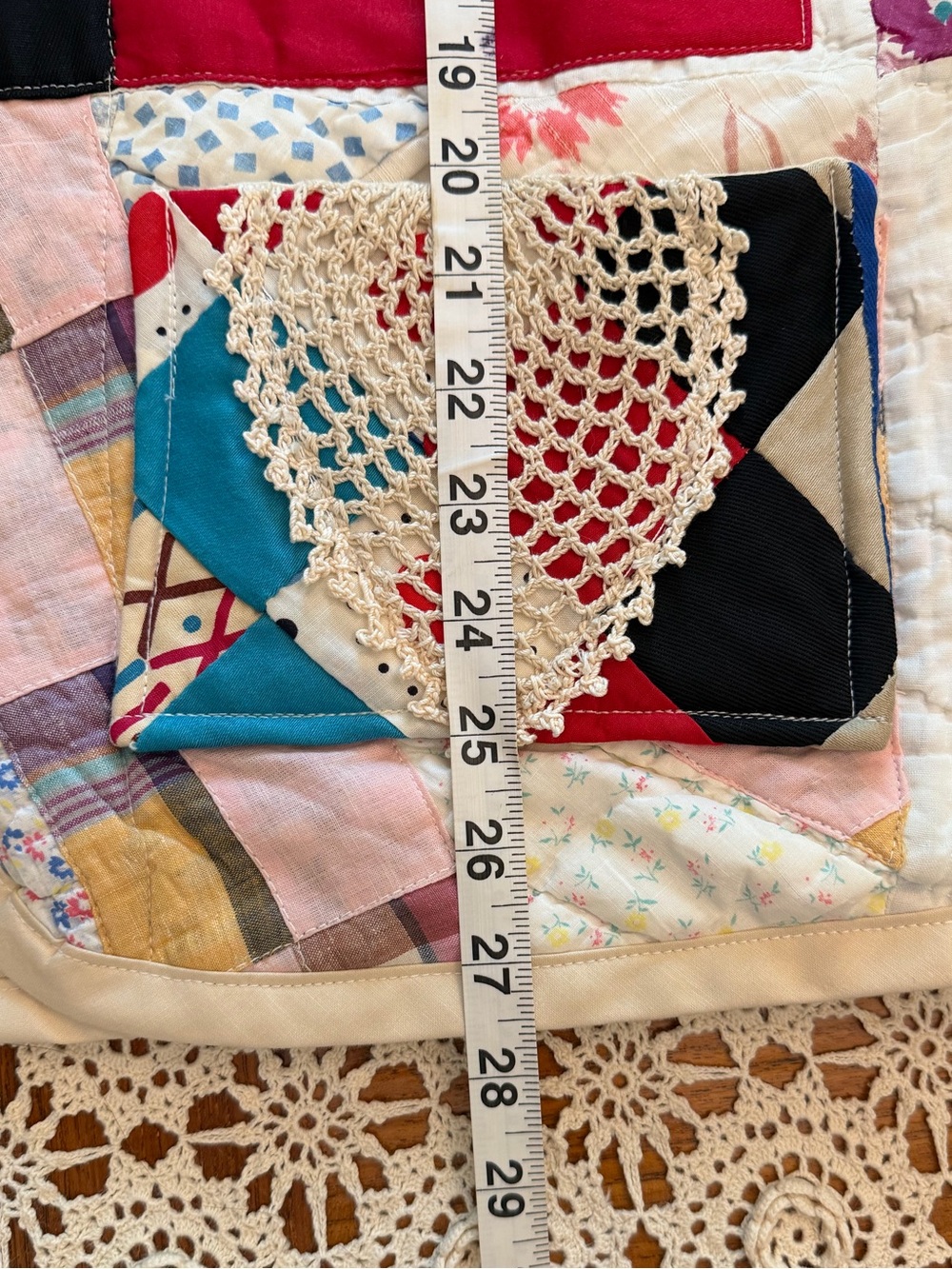 Vintage Handmade Quilt/Doily Jacket - Picture 13 of 15